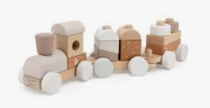 Label Label | Blokken Stacking Train Hout +18M 