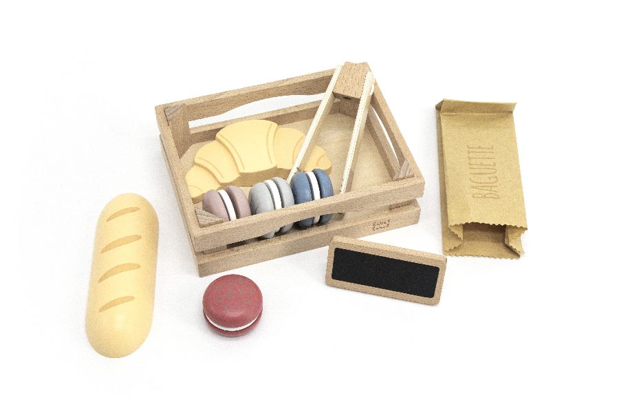 KEUKEN/HUISHOUDGEREI, Baguette Set, bruin/ecru, hout, vanaf 24 maanden