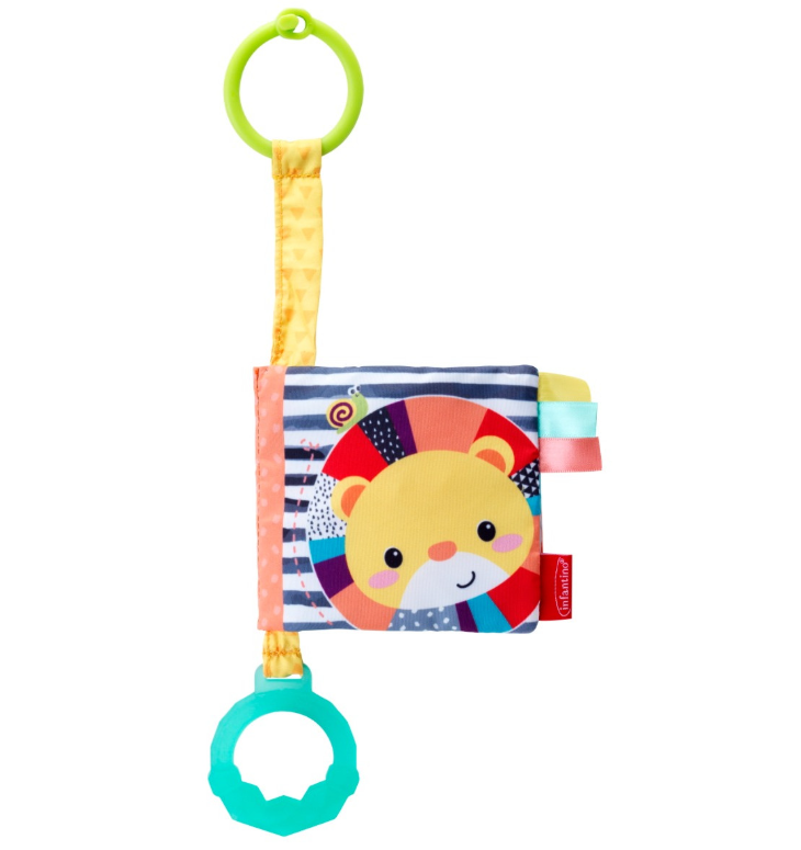 Infantino | Maxi-cosi Hanger Link & Squeak Animal Crinkle Book Soft