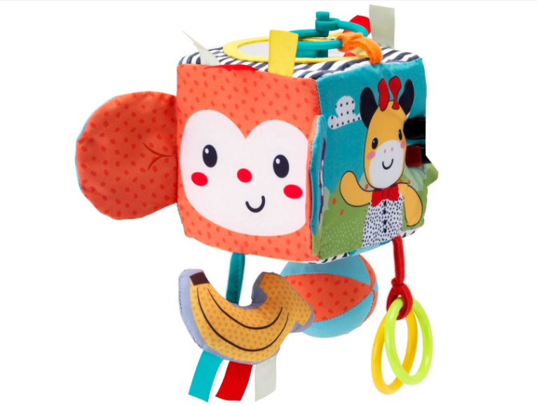 Infantino | Interactieve Kubus Peek & Seek Sensory Discovery Cube Soft