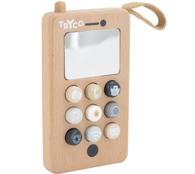 Tryco | Multimedia Wooden Telephone Hout +12M