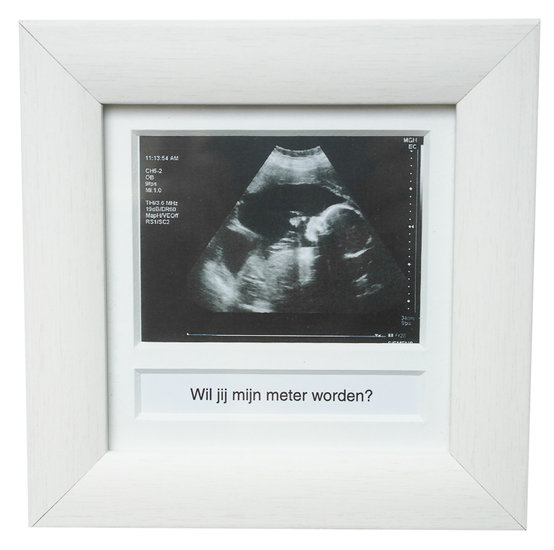 Minimou | Fotokader "Wil jij mijn Peter/Meter worden? Wit 10x10cm