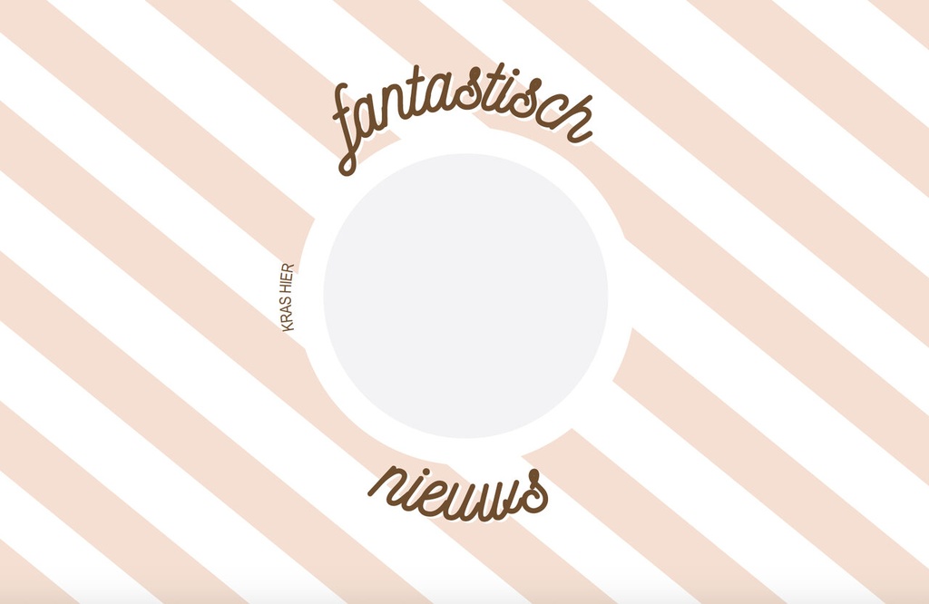 Minimou | Kraskaart "Fantastisch nieuws" Zwangerschap 11x17cm