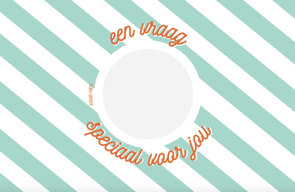 Minimou | Kraskaart "Een vraag speciaal voor jou" Meter/Peter 11x17cm