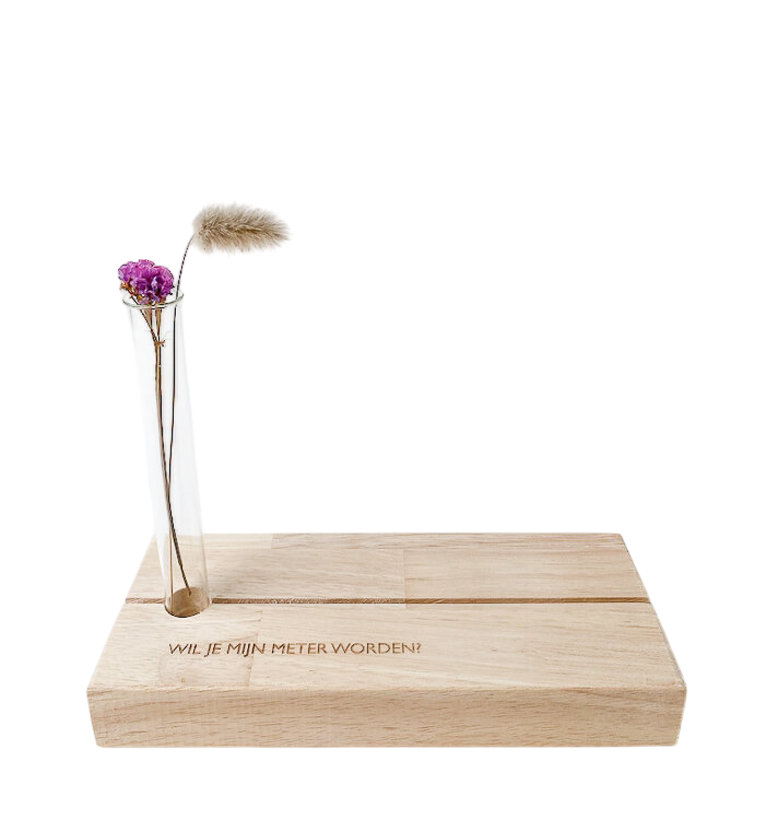 Minimou | Fotokader Memory Shelf "Wil jij mijn Meter worden?" 24x10x3cm