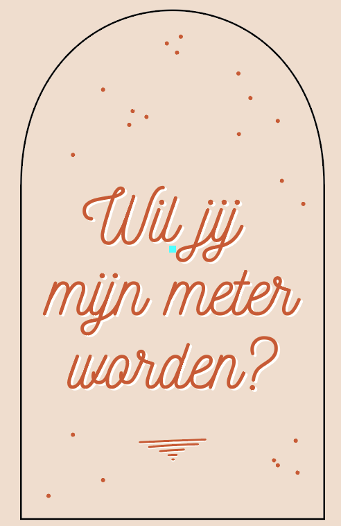 Minimou | Sticker "Wil jij mijn Meter worden?" Pink Red Dots