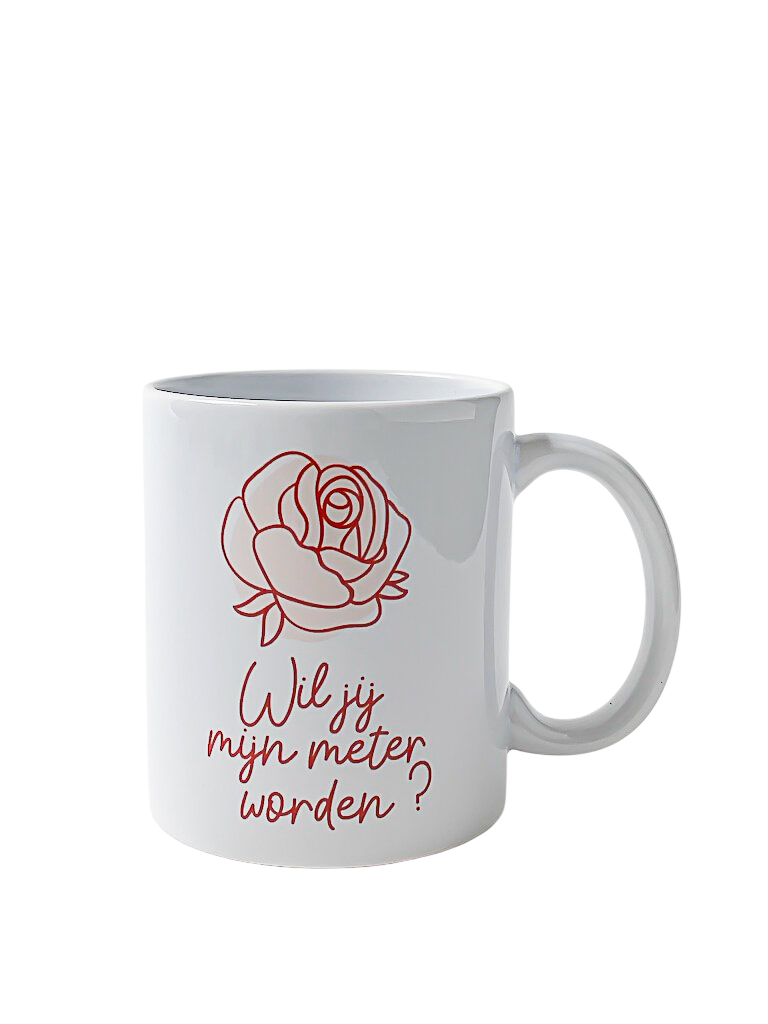 Minimou | Koffietas "Wil jij mijn Meter worden?" Pink Rose 325ml