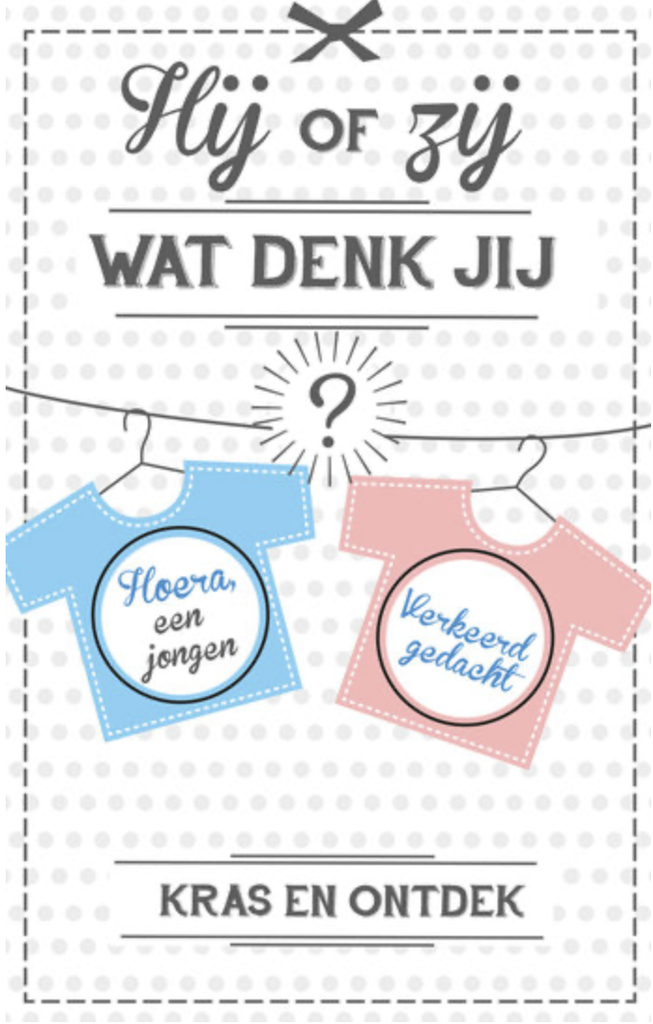 Minimou | Kraskaart Verklap het Geslacht "Hoera, een jongen" 10-pack