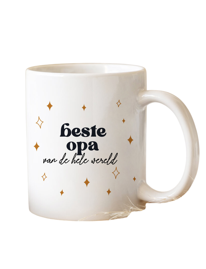 Minimou | Koffietas "Beste Opa van de hele wereld" Golden Stars 325ml