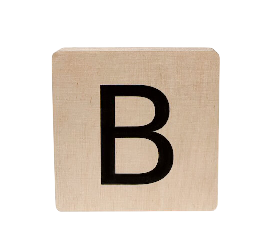 Minimou | Letter B Hout 10x10cm