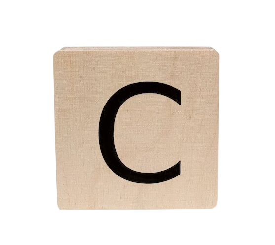 Minimou | Letter C Hout 10x10cm