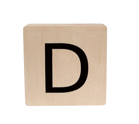 Minimou | Letter D Hout 10x10cm