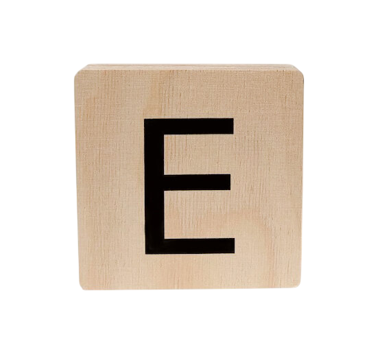 Minimou | Letter E Hout 10x10cm