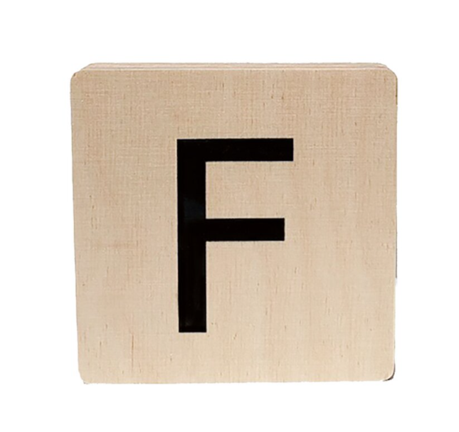 Minimou | Houten Letter F 10x10cm