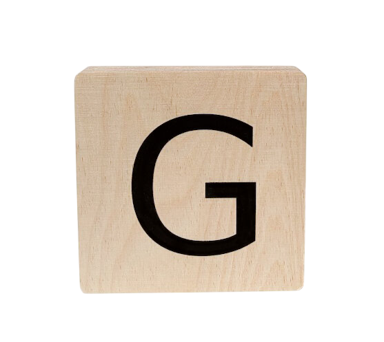 Minimou | Letter G Hout 10x10cm