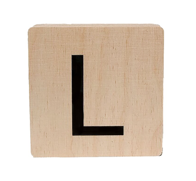 Minimou | Houten Letter L 10x10cm