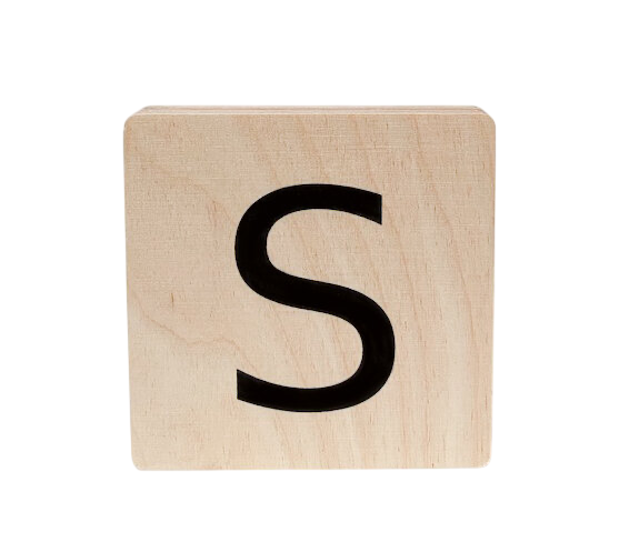 Minimou | Letter S Hout 10x10cm