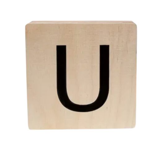 Minimou | Letter U Hout 10x10cm