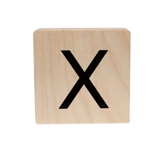 Minimou | Letter X Hout 10x10cm