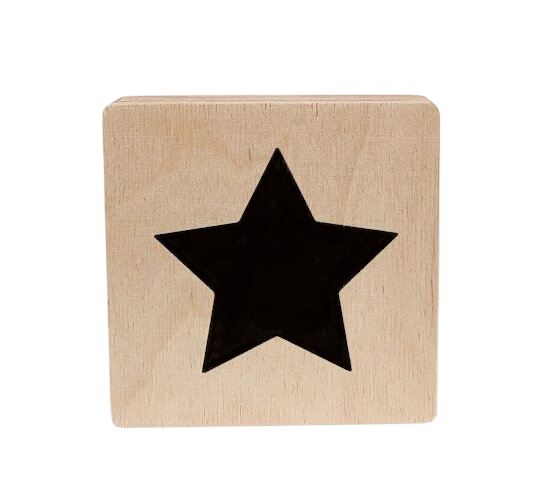 Minimou | Figuur Ster Hout 10x10cm