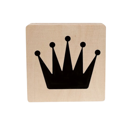 Minimou | Figuur Kroon Hout 10x10cm