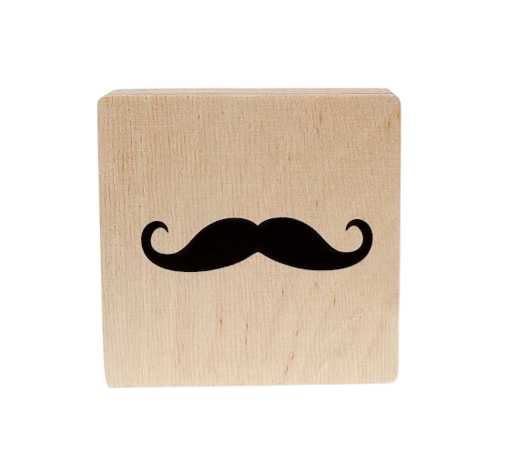 Minimou | Figuur Snor Hout 10x10cm