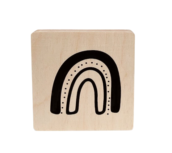 Minimou | Figuur Regenboog Hout 10x10cm