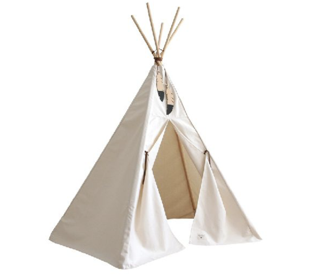TIPI, Nevada Teepee, natural, ecru, uni/2 veren, hout/textiel, vanaf 36 maanden