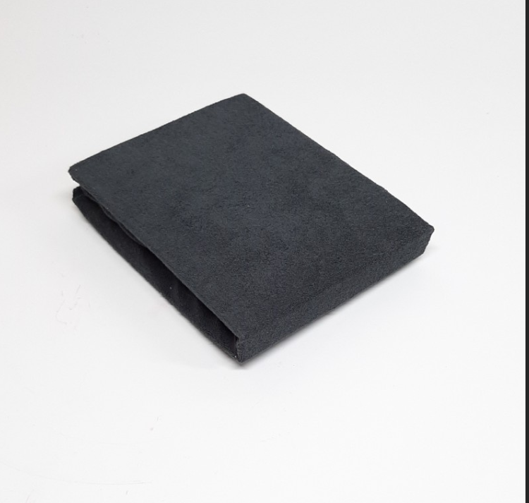 HOES VOOR WASKUSSEN, donkergrijs, grijs, uni, badstof, 50x80cm, kleur514