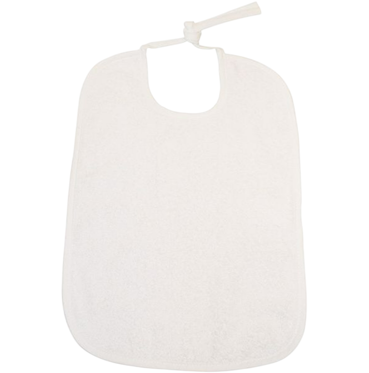 He Baby | Slabbetje Badstof Lintensluiting  Ecru 31x41cm 