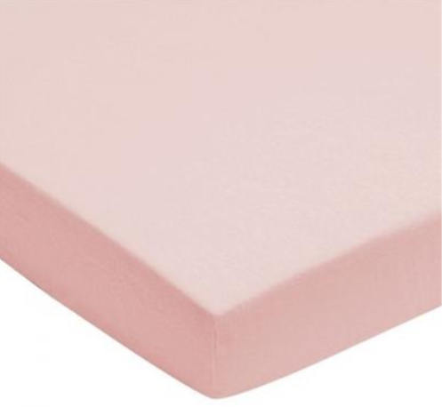 HOESLAKEN, 70x140cm, roze, uni, vr babybed 70x140, jersey, 100% katoen, kleur505