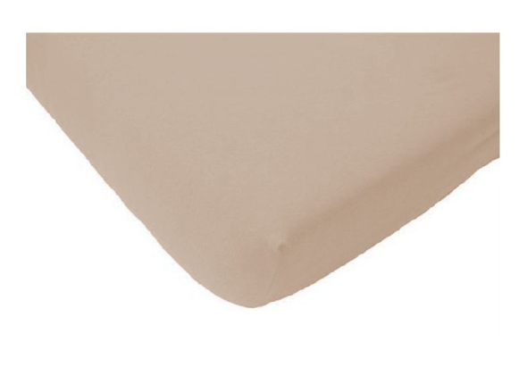 HOESLAKEN, 75x95cm, zand, ecru, uni, vr park, jersey, 100% katoen, kleur525