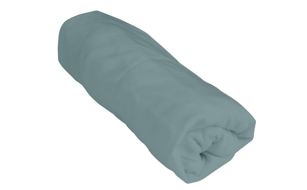 HOESLAKEN, 40x80/90cm, mist grey green, groen, uni, vr wieg/draagmand, jersey, 100% katoen, kleur240