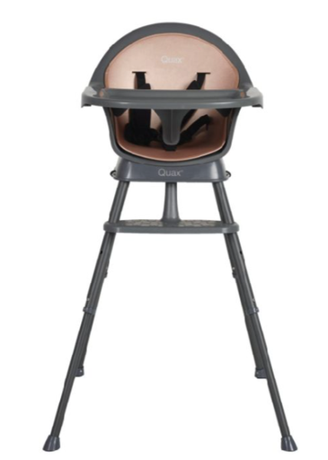 [321089] EETSTOEL, Ultimo 3, grey, mee- groeistoel, frame: grijs, zit: grijs, kussen: goud, met eetblad