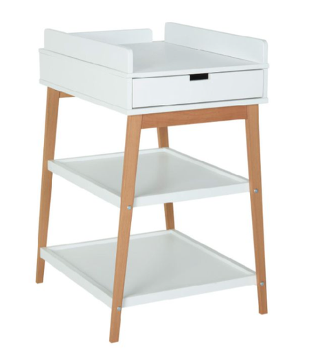[347178] Quax | Verzorgingstafel met Lade Hip White/Naturel