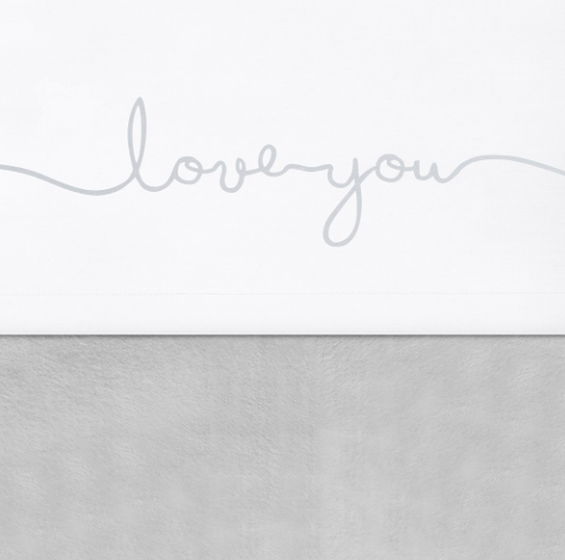[326055] Jollein | Laken Love You Grey 75x100cm