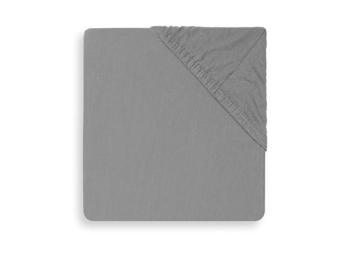 [401837] Jollein | Hoeslaken vr Park Storm Grey Jersey 100% Katoen Grijs 75x95cm