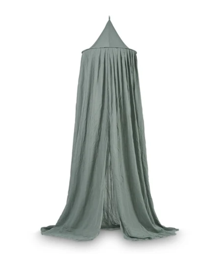 [401870] Jollein | Klamboe Vintage Ash Green Organza L205cm Ø440cm vr Babybed/Eenpersoonsbed 
