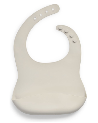 [424715] SLABBETJE, nougat, ecru, uni, silicone, 21x26cm, met kruimelvanger, waterdicht, 1 stuk(s), 2021-2022