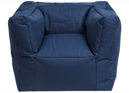 [424750] KINDERZETEL, eenzit, Beanbag, jeans blue, blauw, uni, canvas, polyester hoes, zithoogte 17 cm, 2020-2021