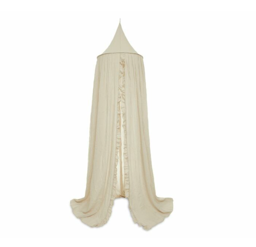 [447040] Jollein | Klamboe Vintage Ruffle Nougat Organza Ecu L:205cm