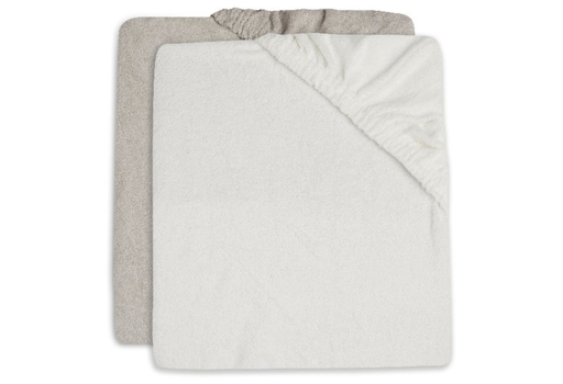 [447685] Jollein | Waskussenhoes Ivory/Nougat Badstof Ecru/Zand 50x70cm 2-pack
