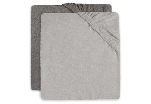 [447688] Jollein | Waskussenhoes soft grey/storm grey, grijs, uni, badstof, 50x70cm, 2 stuk(s), 2022