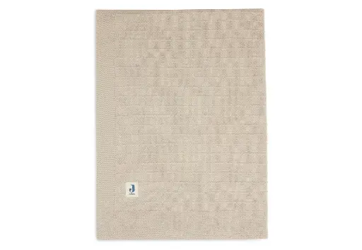 [447721] DEKEN, 100x150cm, Pure Knit nougat, ecru, all over strepen motief/uni, tricot, voor babybed 60x120/70x140, 2022