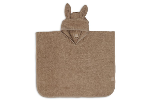 [447747] PONCHO, 12-48M, badcape, biscuit, boys/girls, M80-92,bruin, uni, badstof, met kap, 2022