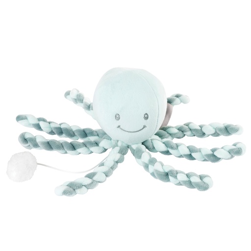 [342611] Nattou | Muziektrekker Lapidou Octopus Kopergroen-Munt 28cm