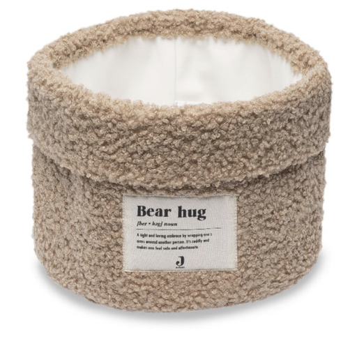 [461107] Jollein | Verzorgingsmand Boucle Biscuit Rond Teddy Bouclé  Bruin Ø18x14cm