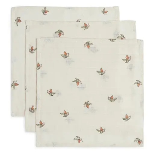 [461129] Jollein | Monddoek Rosehip Tetra 31x31cm 3-pack