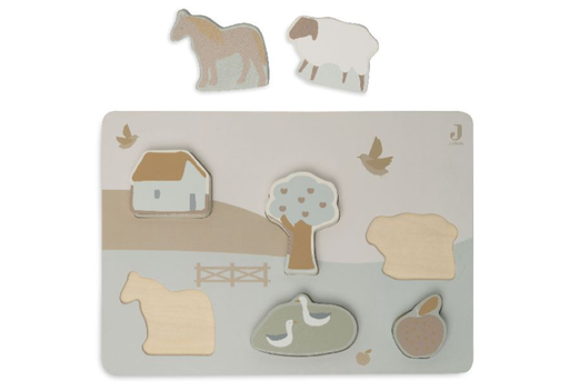 [461134] Jollein | Puzzel Farm Wooden Puzzle Hout