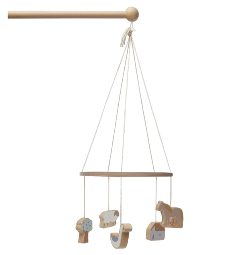 [461135] Jollein | Mobiel Wooden Baby Mobile Farm Hout Dia: 20 cm